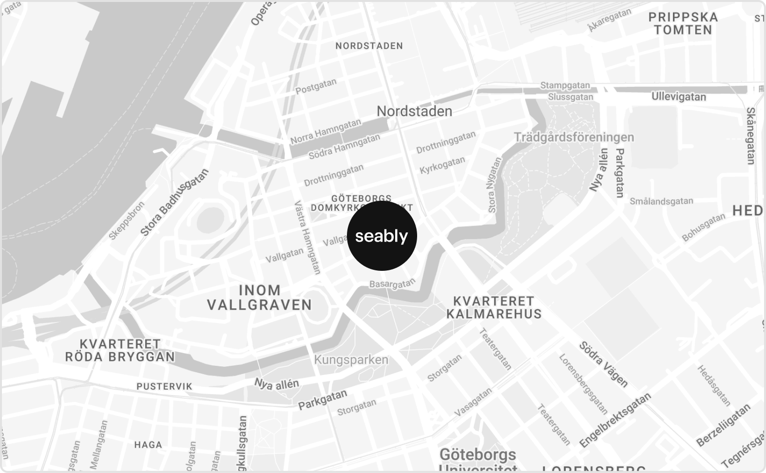 Location map of the Seably Gothenburg office.